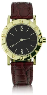 Bulgari Solotempo BB30GL 30mm 18kt yellow gold Black