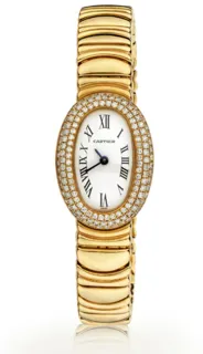 Cartier Baignoire 2368 18mm 18kt yellow gold$diamonds Silver