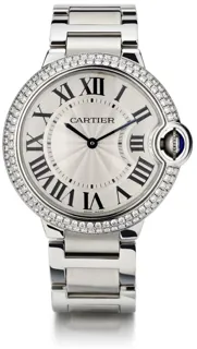 Cartier Ballon Bleu 36mm Stainless steel and Diamond Silver