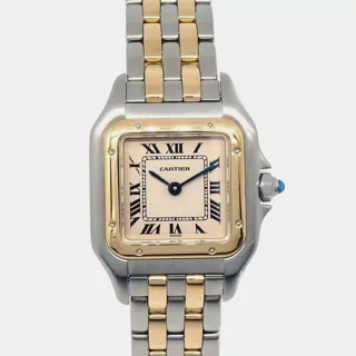 Cartier Panthère 1120 2 22mm Stainless steel and 18k yellow gold Cream