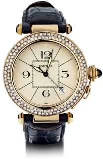 Cartier Pasha 1027 38mm 18kt yellow gold$diamonds Cream