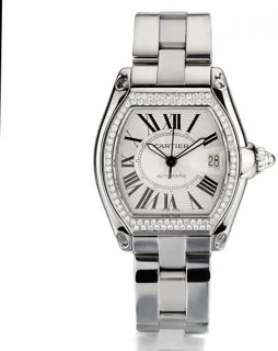 Cartier Roadster W62025V3 44.5mm Stainless steel and Diamond Gray