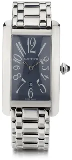 Cartier Tank Américaine Large 18k white gold Gray