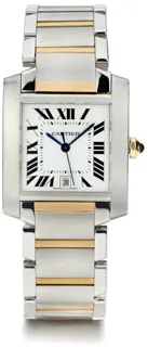 Cartier Tank Française 2302 28mm 18kt yellow gold$stainless steel Silver