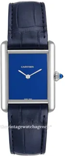 Cartier Tank Must WSTA0055 33.5mm Stainless steel Blue