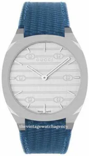 Gucci YA163422 38mm brushed/polished steel Silver