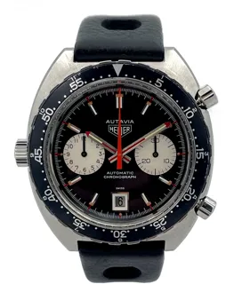 Heuer Autavia 1163 Stainless steel Black