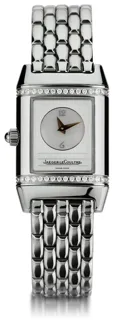 Jaeger-LeCoultre Reverso Duetto 266.8.44 21mm Stainless steel and Diamond Silver$White$Mother of Pearl