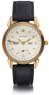 Movado Triple Date 4820 14k yellow gold Silver