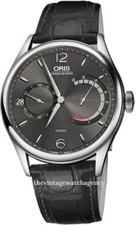 Oris Culture 01 111 7700 4063-07 1 23 72FC 43mm brushed/polished steel Gray