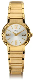 Piaget Polo GOA26029 28mm 18kt yellow gold light grey