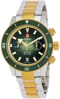 Rado Captain Cook R32151318 43mm brushed/polished steel green