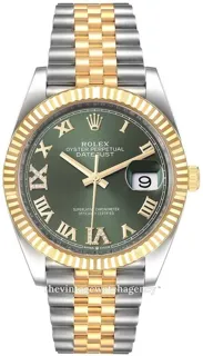 Rolex Datejust 126233-0025 Yellow gold and Stainless steel Green