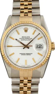 Rolex Datejust 36 16233 Stainless steel and 18k yellow gold White