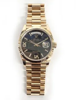 Rolex Day-Date 36 128235 36mm Rose gold Brown