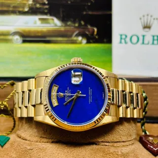 Rolex Day-Date 36 18038 36mm Yellow gold Blue