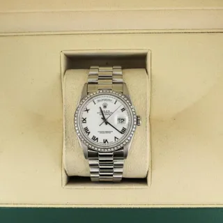 Rolex Day-Date 36 18206 36mm Platinum White