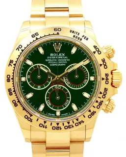 Rolex Daytona 116508 40mm Yellow gold Green