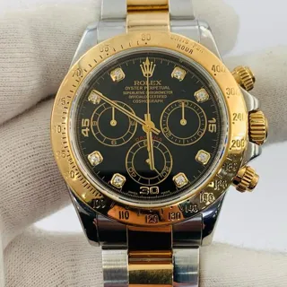 Rolex Daytona 116523 40mm Yellow gold and Stainless steel Black