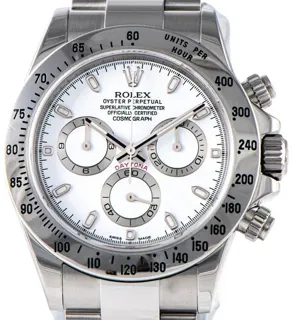 Rolex Daytona 116520 ( (1988-2015)) 40mm Stainless steel White