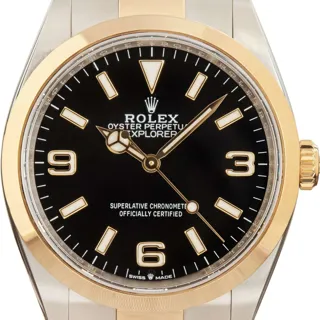 Rolex Explorer 124273 Stainless steel and 18k yellow gold Black