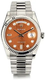 Rolex Oyster Perpetual Day-Date 118239 18k white gold Brown