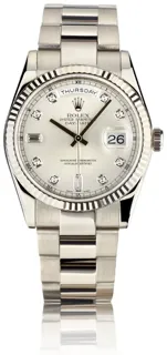 Rolex Oyster Perpetual Day-Date 118239 18k white gold Silver