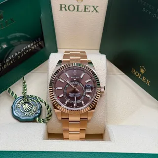 Rolex Sky-Dweller 326935 42mm Rose gold Brown