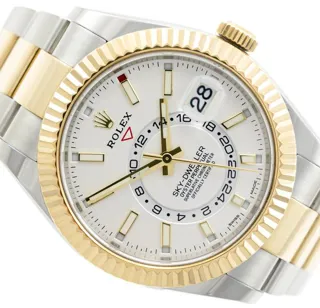 Rolex Sky-Dweller 326933 (TWO-TONE) 42mm Yellow gold and Stainless steel White