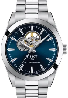 Tissot Gentleman Powermatic 80 OPEN HEART T127.407.11.041.00 40mm Stainless steel Blue