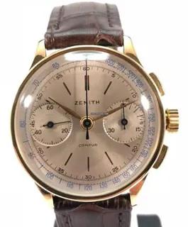 Zenith Chronograph 35mm Yellow gold Silver