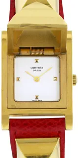 Hermès Médor Stainless steel and Gold-plated White