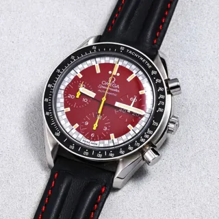 Omega Speedmaster Reduced 3810.61.41 39mm Stainless steel Red