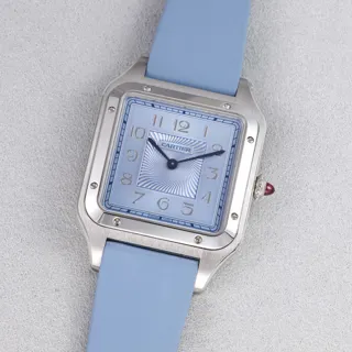 Cartier Santos WGSA0050 46.5mm Platinum Light blue