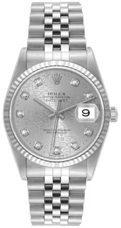 Rolex Datejust 36 16234 White gold and Stainless steel Silver