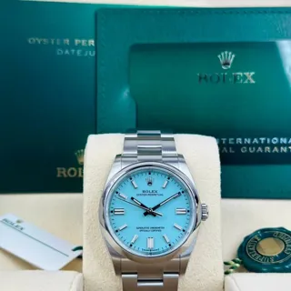 Rolex Oyster Perpetual 126000-0006 Stainless steel Turquoise