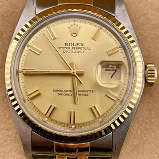 Rolex Datejust 1601 Steel$Yellow Gold Black