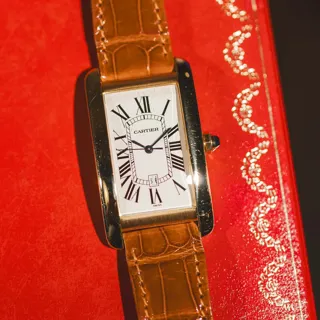 Cartier Tank Américaine 1740 Yellow gold Silver