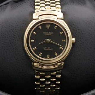 Rolex Cellini 6623 Yellow gold Black