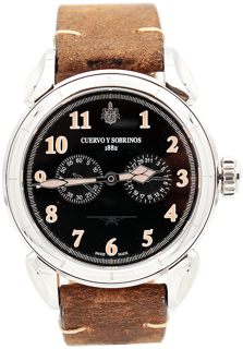 Cuervo y Sobrinos Conquistadores del Cielo Bi-Compax 3202.1CN.BI Stainless steel Black