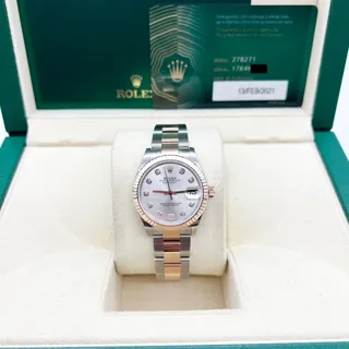 Rolex Datejust 31 278271-0015 Rose gold and Stainless steel Silver