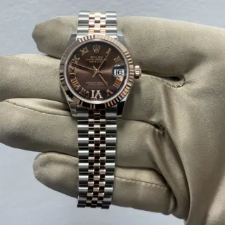 Rolex Datejust 31 278271-0004 Rose gold and Stainless steel Brown