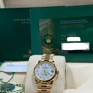 Rolex Datejust 278278-0010 Yellow gold White