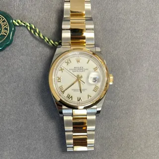 Rolex Datejust 36 126203 Yellow gold and Stainless steel White