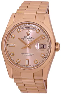 Rolex Day-Date 36 118205 Rose gold Pink