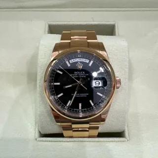 Rolex Day-Date 36 118205 Rose gold Silver