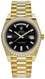 Rolex Day-Date 228348RBR-0001 Yellow gold Black