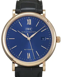 IWC Portofino IW356522 40mm Yellow gold Blue