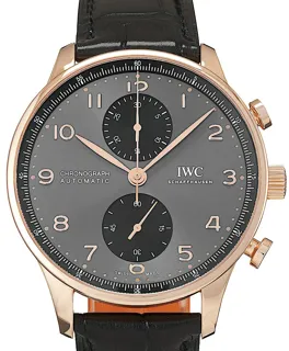 IWC Portuguese Chronograph IW371610 Yellow gold Gray