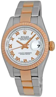 Rolex Lady-Datejust Rose gold and Stainless steel White